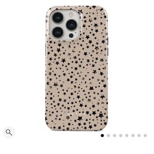 I Phone case 13 Pro- Starry Night Case - Black and Cream